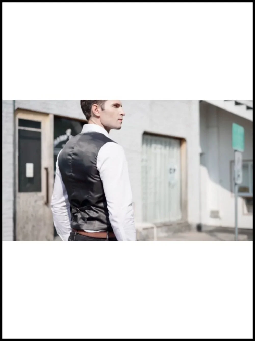 Men's Herringbone Tweed Suit Vest Wool Blend Casual Waistcoat
